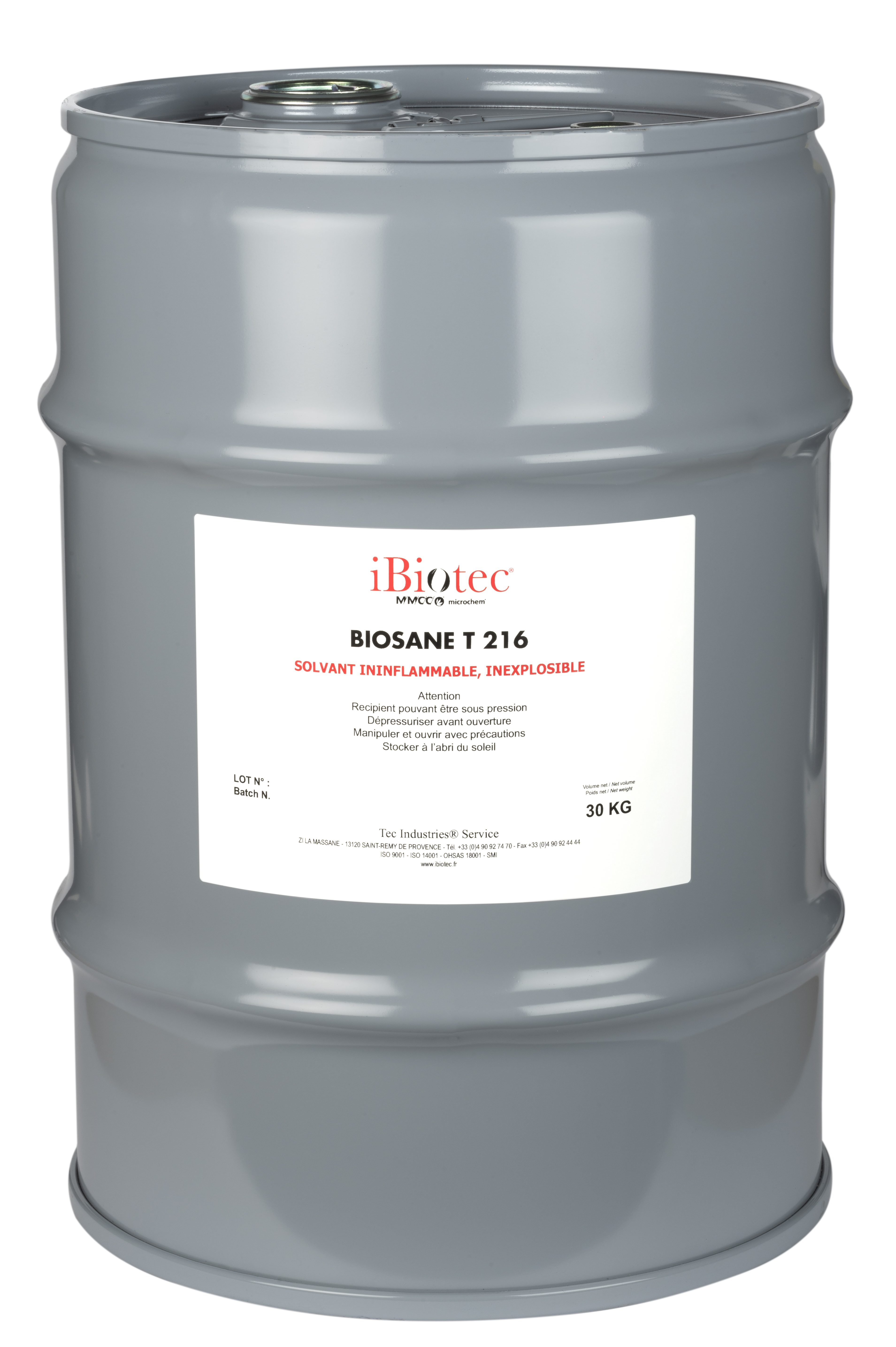 Non-flammable solvent for washing, cleaning and degreasing, HFC and HCFC substitute. Non-flammable solvent  